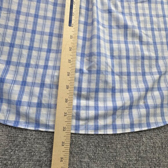 Izod Shirts Mens Large Regular Fit Button-Up ‎ Set Of 2 Blue Paid Tartan Preppy - Picture 12 of 16